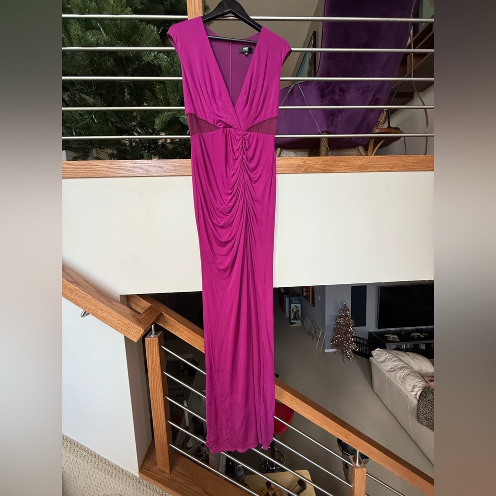 ABS Allen Schwartz Fuchsia Maxi Dress